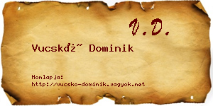 Vucskó Dominik névjegykártya