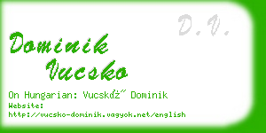 dominik vucsko business card
